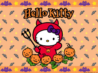 Hello Kitty Halloween Desktop Wallpaper Background 1024x168