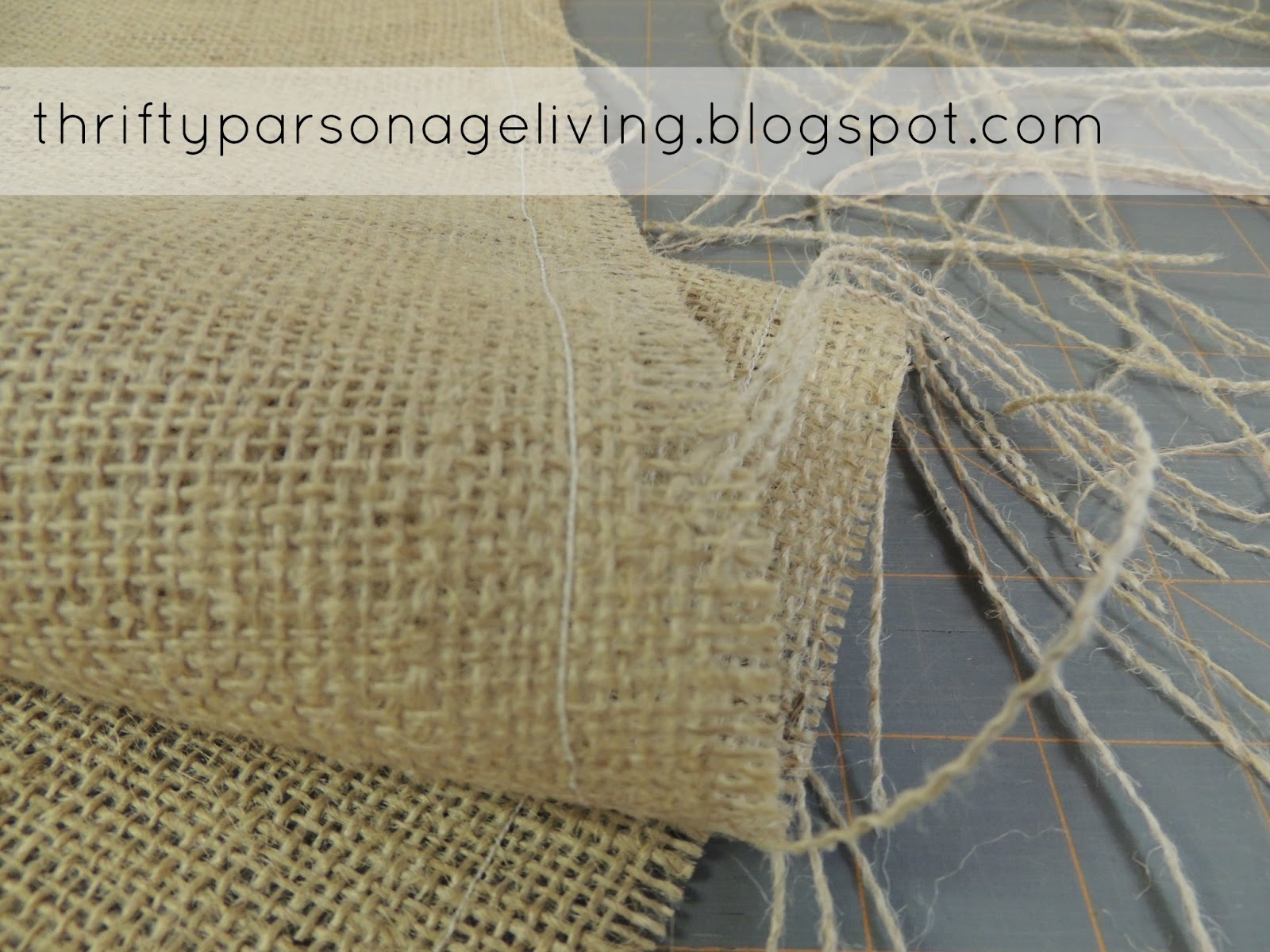 Thrifty Parsonage Living DIY BURLAP TABLE RUNNER