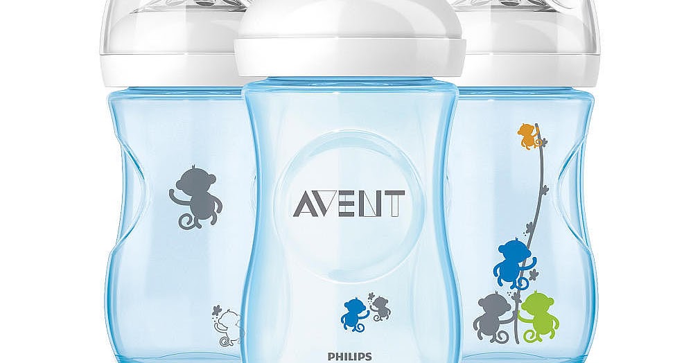 avent blue monkey bottles