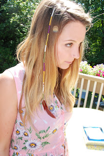 Diy embroidery floss hair wrap