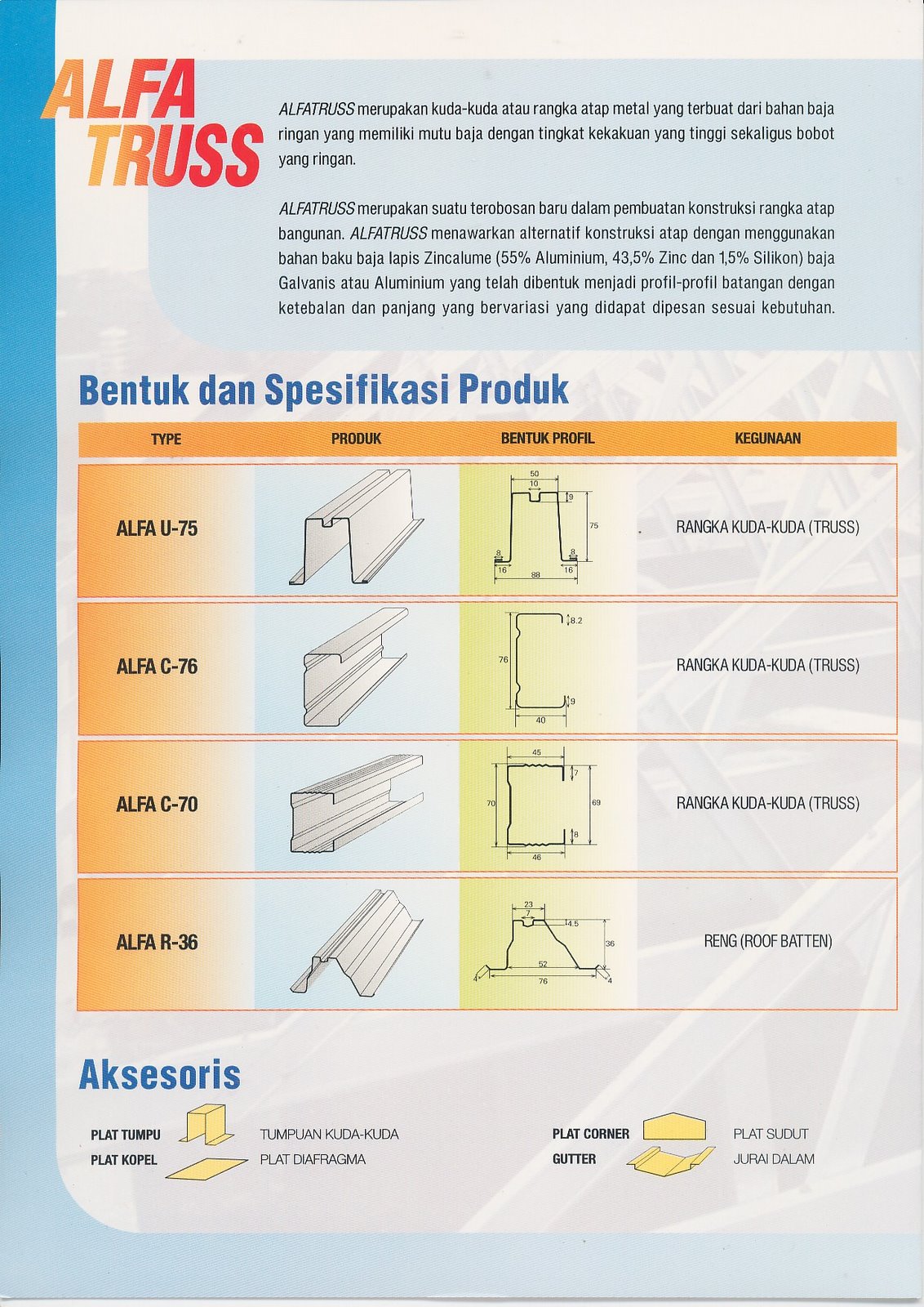 Rangka Atap Baja Ringan : ALFA TRUSS