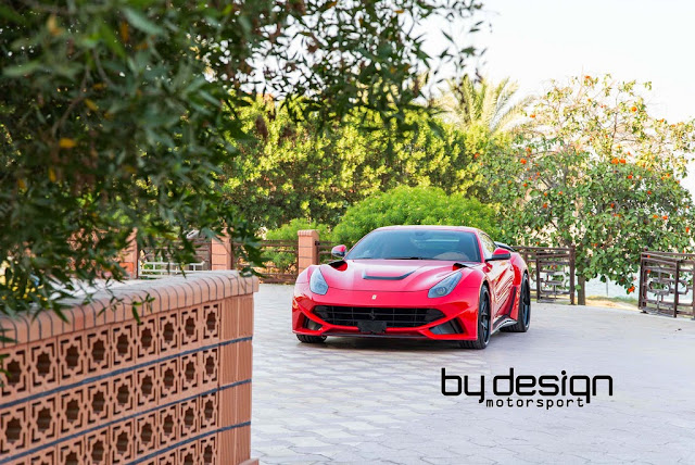 Matt Red N-Largo Novitec Rosso Ferrari F12 in Saudi by ByDesign
