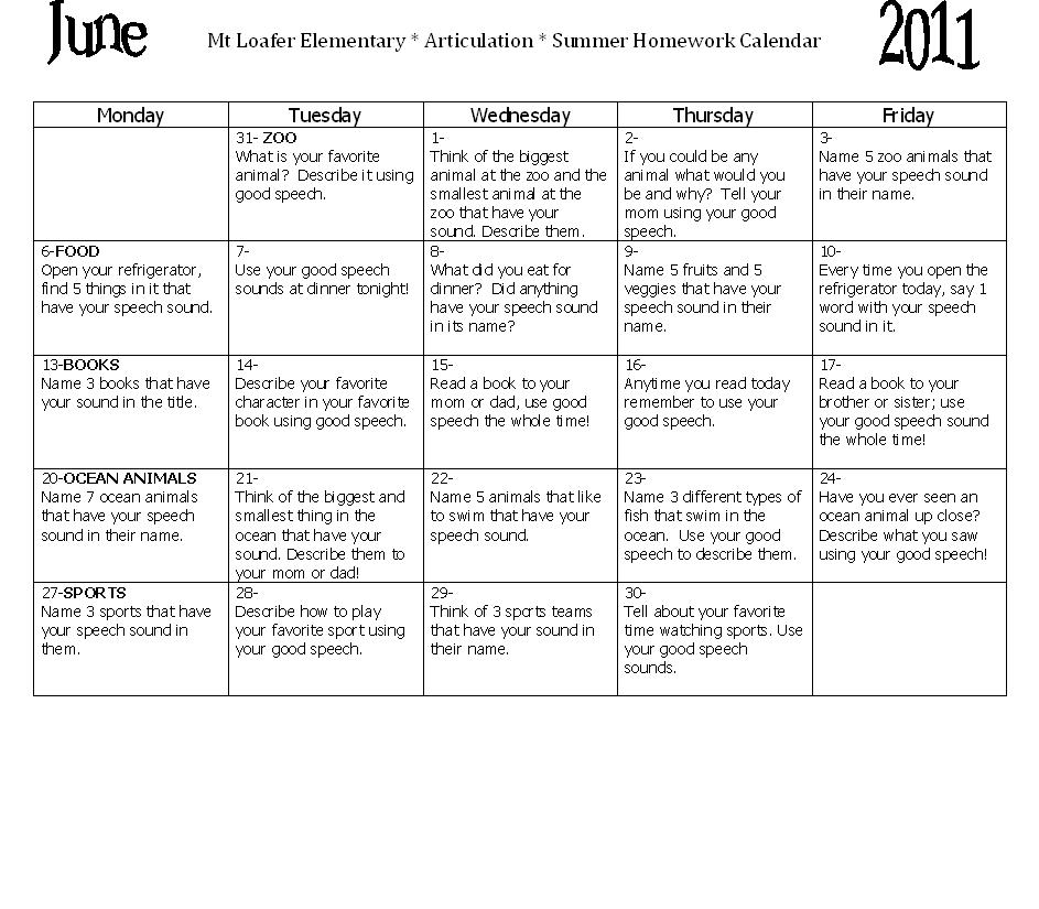 Sfx homework calendar image