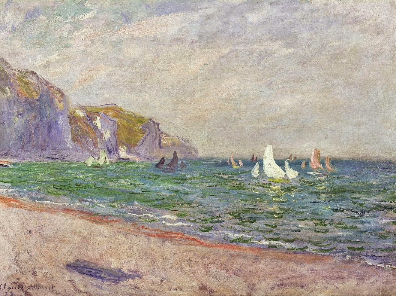 Bateaux devant les falaises de Pourville (1882) Bateaux devant les falaises de Pourville (1882)