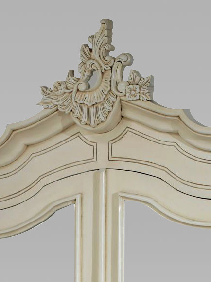 Uluwatu French Style Carved Wardrobe Top Side - Nusa Teak Uluwatu French Style Carved Wardrobe Top Side - Nusa Teak