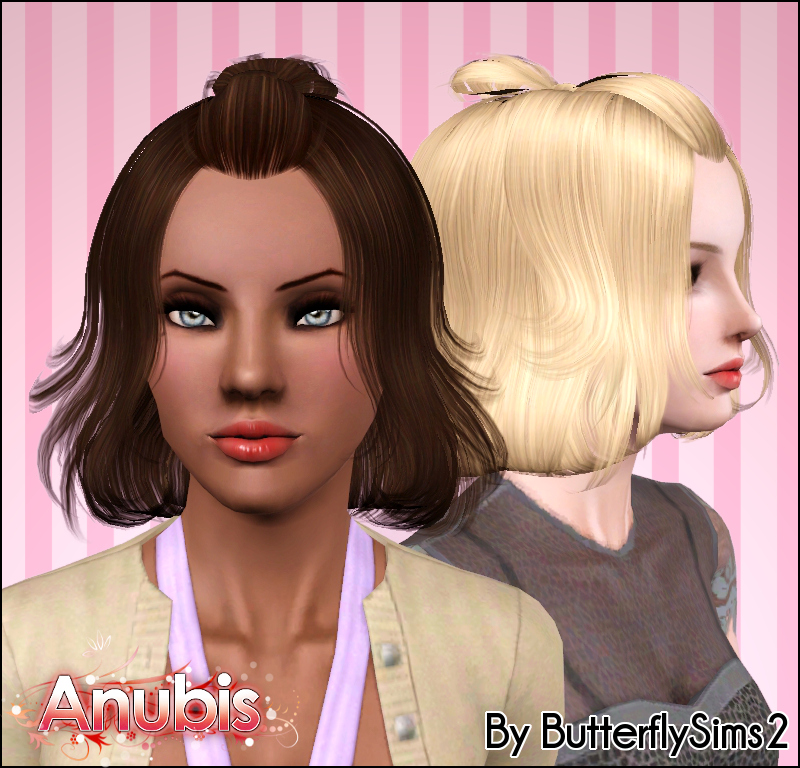 Butterfly Sims2 Hair 015 the sims 2 hairstyle. Butterfly Sims2 Hair 015