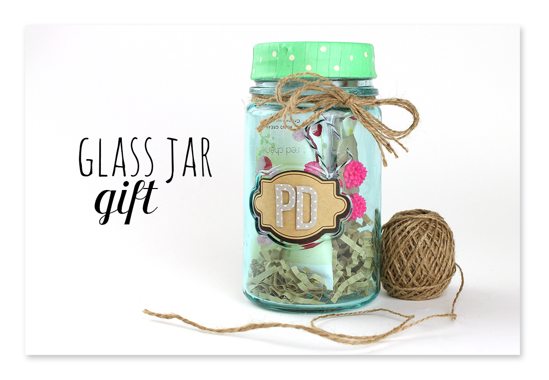 Paper and Dots Glass Jar Gift