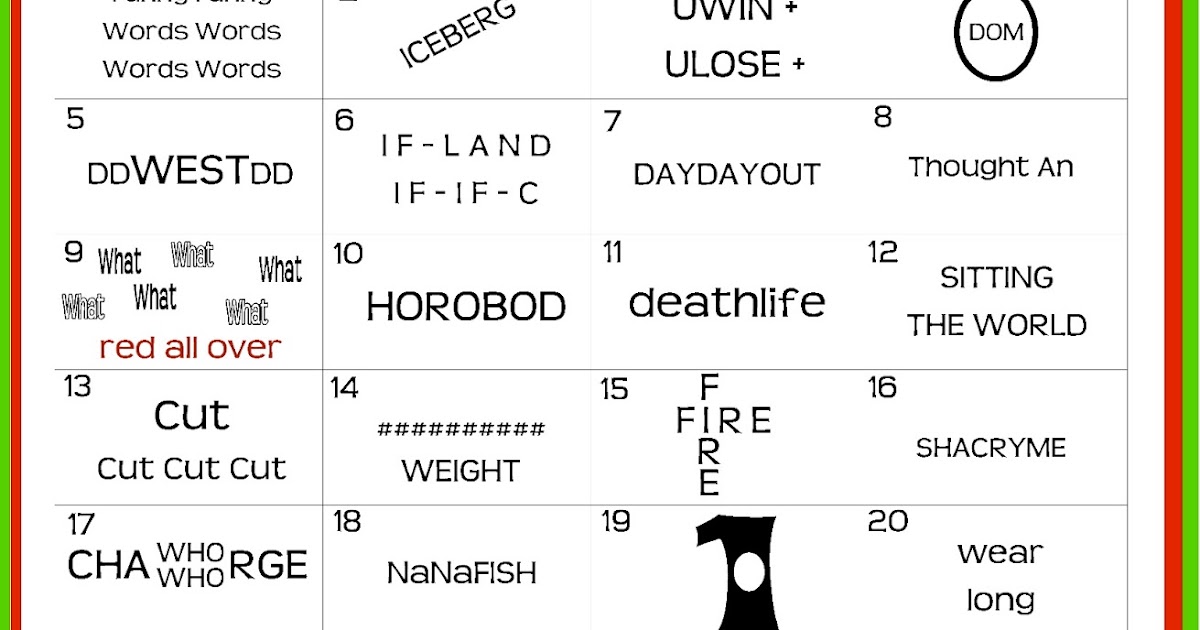 Rebus Puzzles From Puzzle To Print Set 2 Brain Teasers