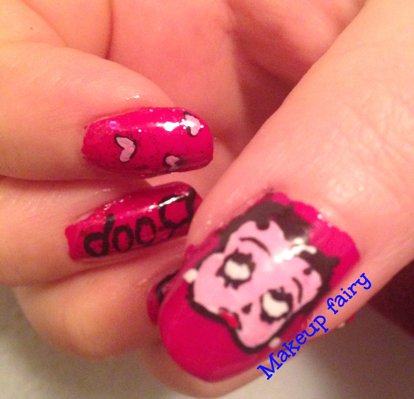 Betty Boop nail art
