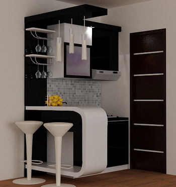 Kitchen  Minimalis Modern on Kitchen Set Apartemen