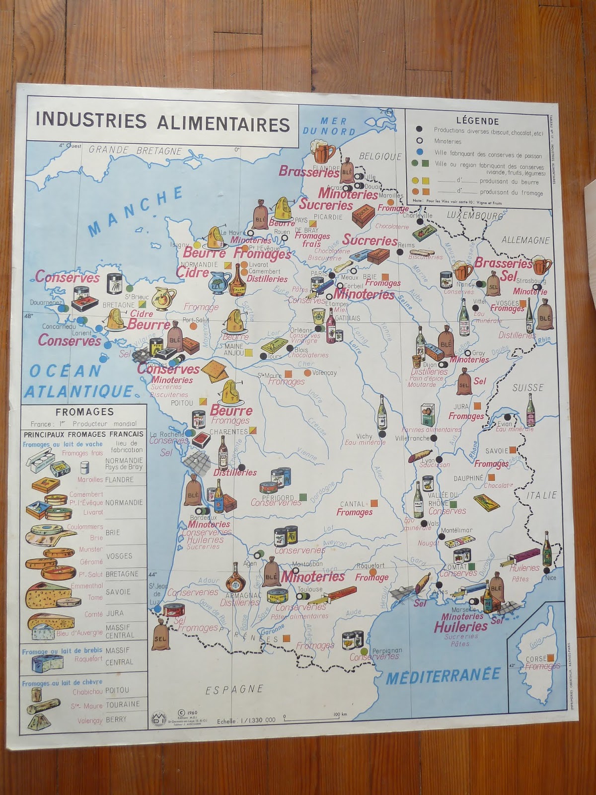 Gastronomic Map of France (1932) Pin for Sale by SynthWave1950