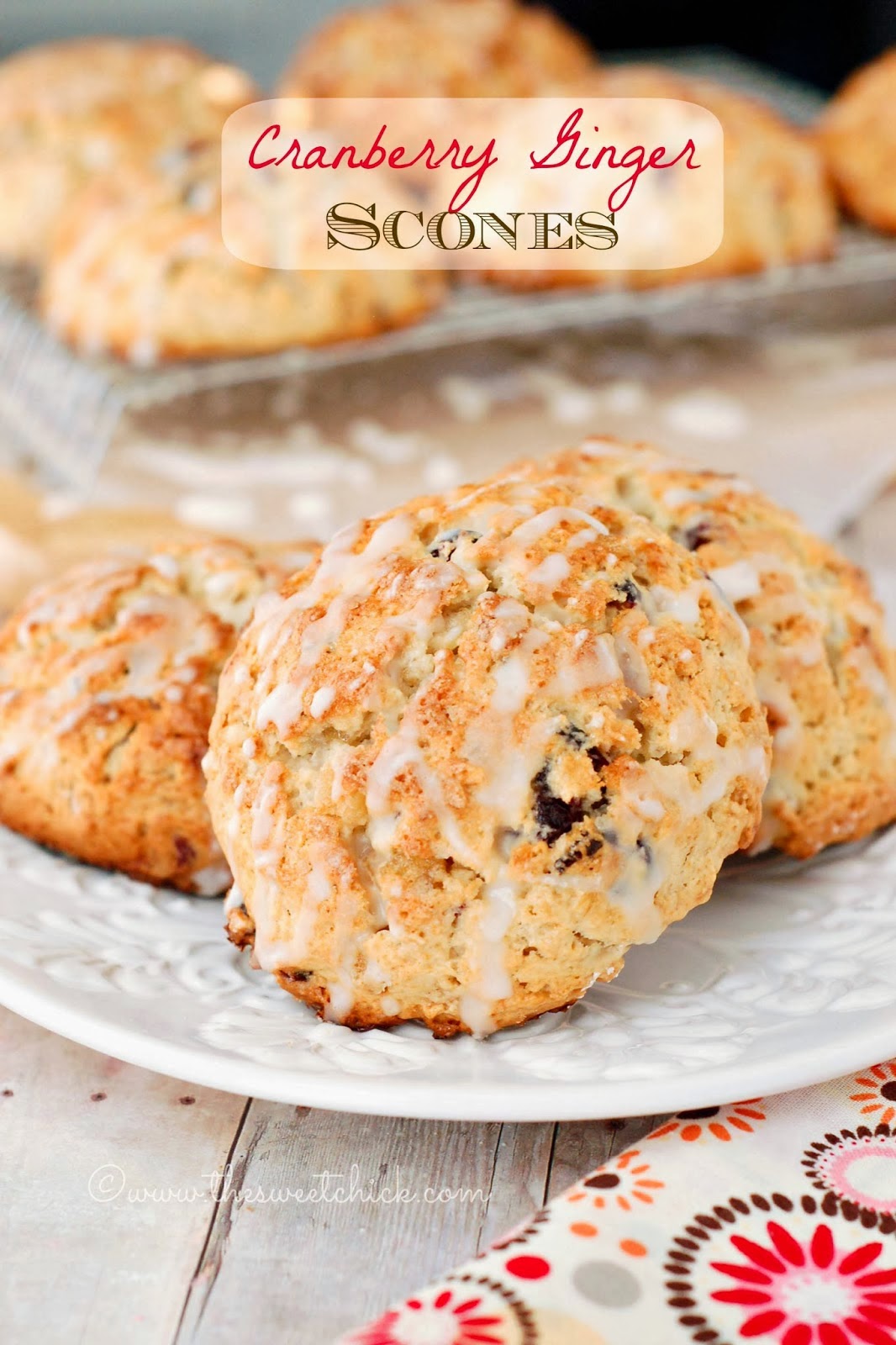 Cranberry Ginger Scones by The Sweet Chick