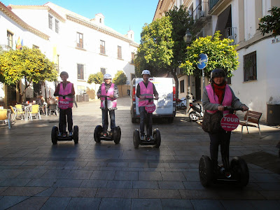 Riding a Segway