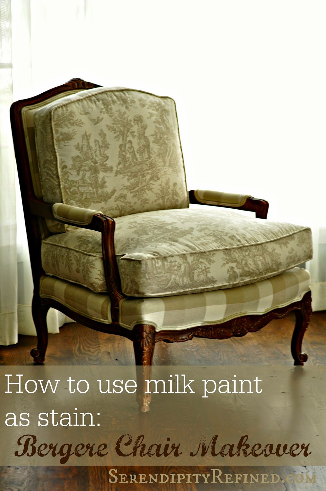 Serendipity Refined Blog Milk Paint Stained French Bergere Today I M Using Miss Mustard Seed Milk Paint Curio As Stain To Makeover These Fabulous Reproduction French Bergere Chairs That