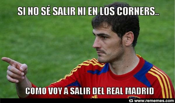 Iker Casillas Final Champions: Real Madrid - Atlético. Humor, cachondeo, bromas, chorradas, whatsapp, chistes, guasa y memes. Fútbol final Champions League 2014, Ramos y Bale.