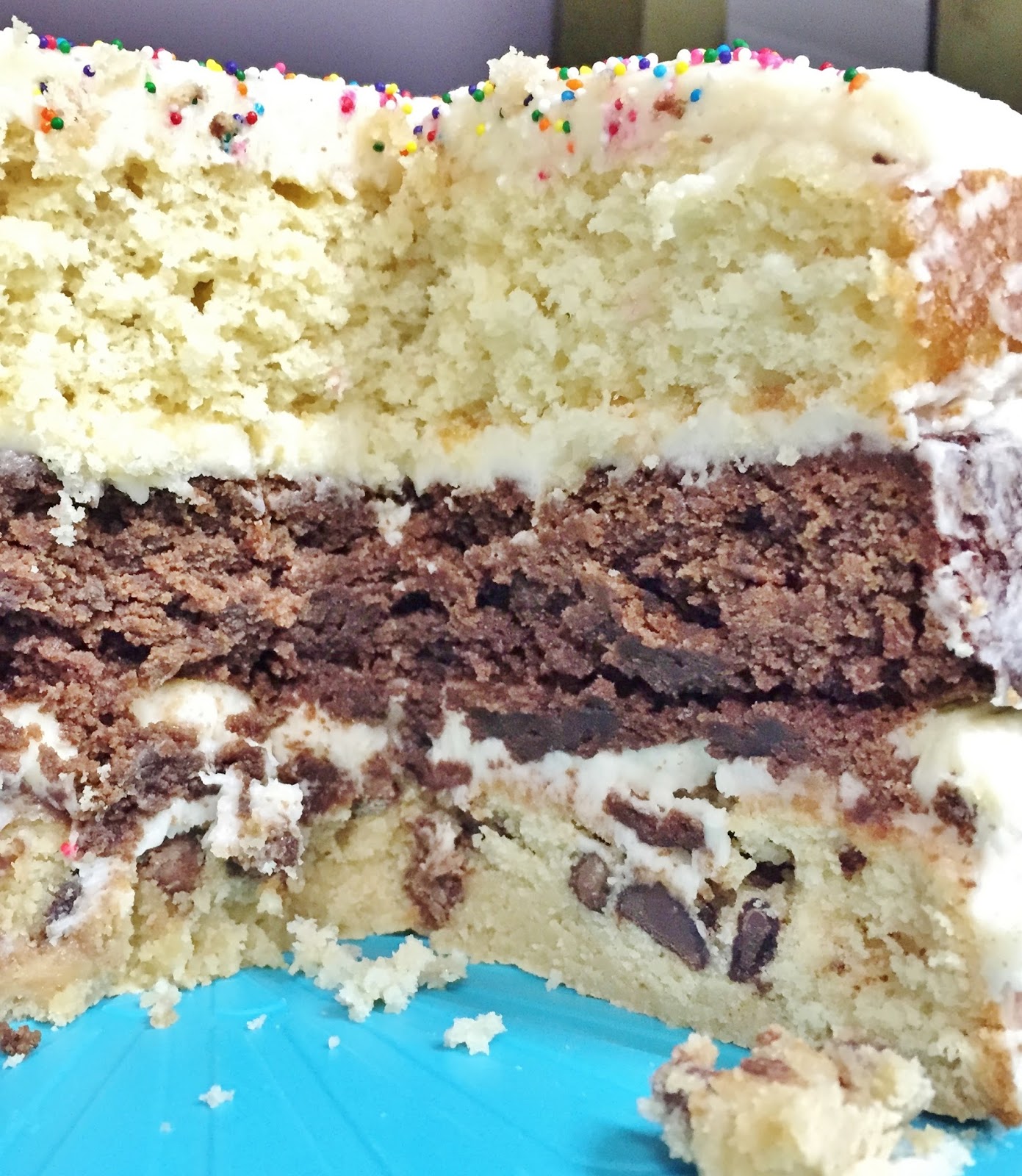 Whisking Through Life "Triple Layer Cake" Chocolate Chip Cookie