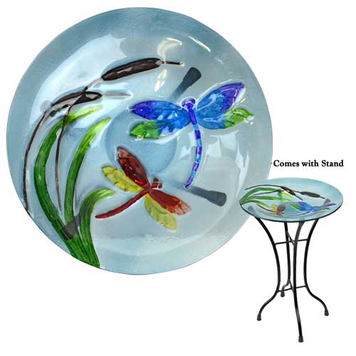 Gardening And More New Glass Bird Baths From Hibiscus and