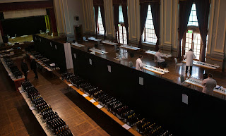 Wines on display in the Canberra International Riesling Challenge