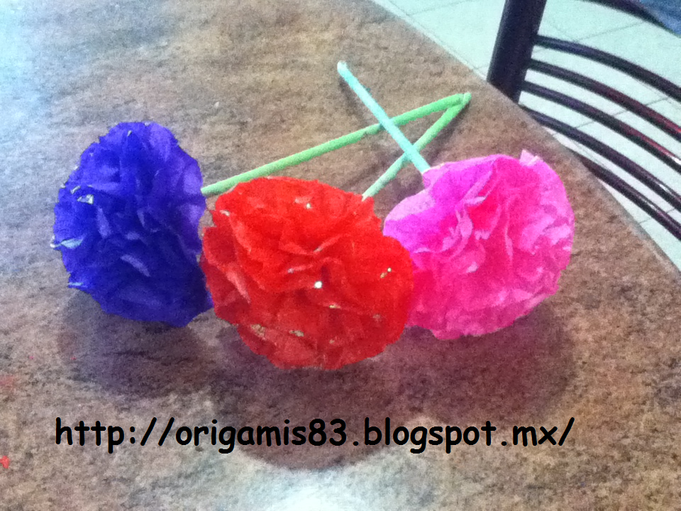 Tutorial. flores de papel china El blog de las manualidades