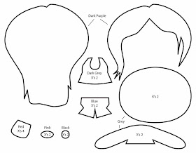 How to Make an Adventure Time Marceline template plushie tutorial