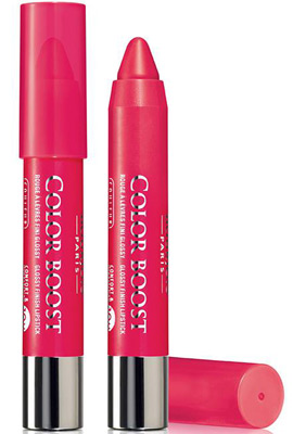 Barra de labios Color Boost de Bourjois color Red sunrise. Tono rojo barra de labios Color Boost de Bourjois color Red sunrise