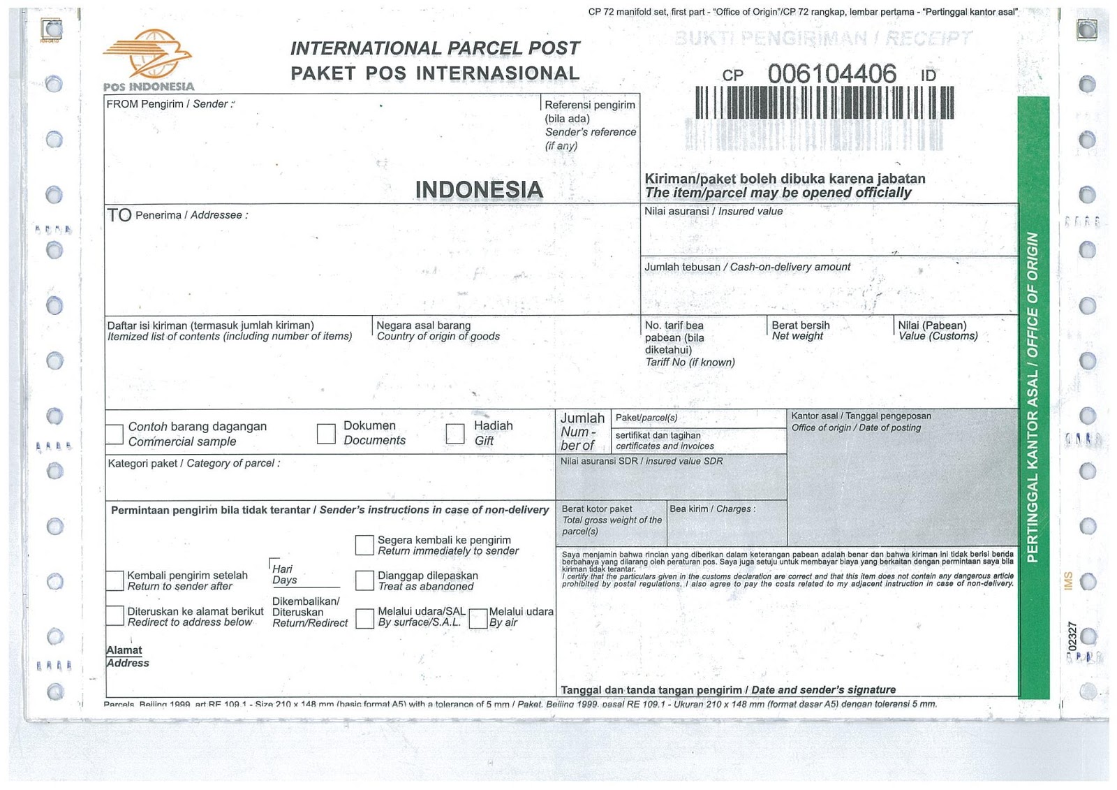 Saya & Keluarga Mengirim Paket ke Luar Negeri 2 (via Saya & Keluarga Mengirim Paket ke Luar Negeri 2 (via
