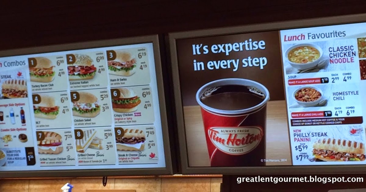 Great Lent Gourmet Day 27 March 20, 2015 Tim Horton's Vegan Options