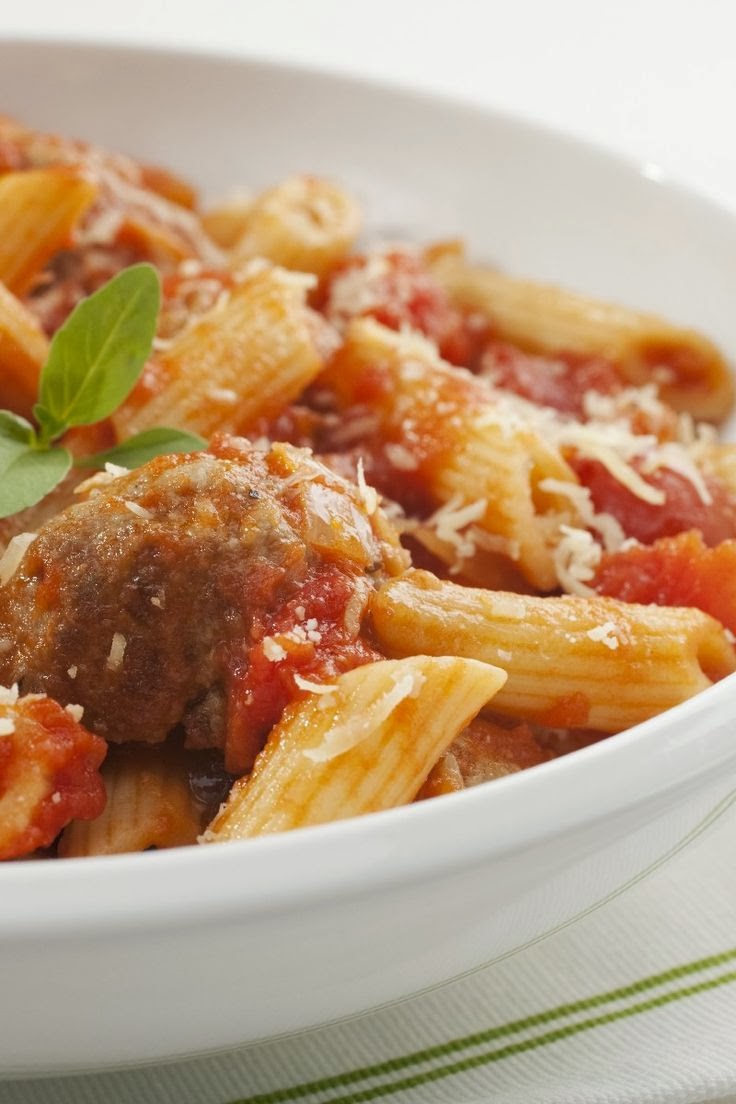 Penne with Turkey Meatballs Boy Meets Bowl