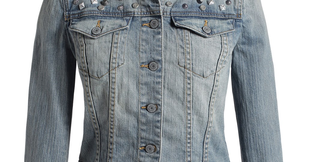 Esprit studded denim jacket Bayberry Chic