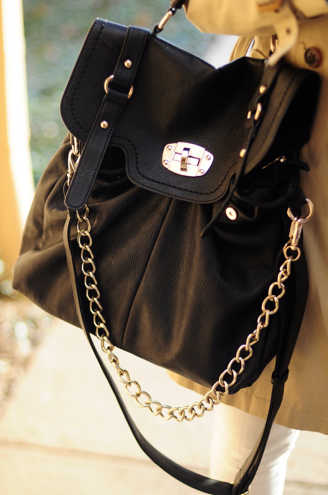 Black chain bag