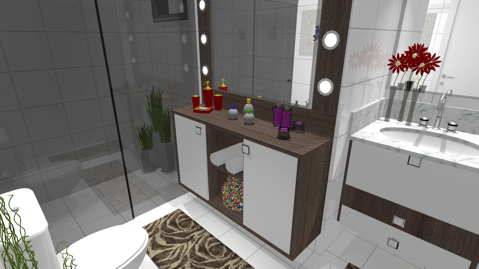 Ambientes & Ideias Um Banheiro Um camarim! -> Banheiro Decorado Com Caixas Ambientes & Ideias Um Banheiro Um camarim! -> Banheiro Decorado Com Caixas
