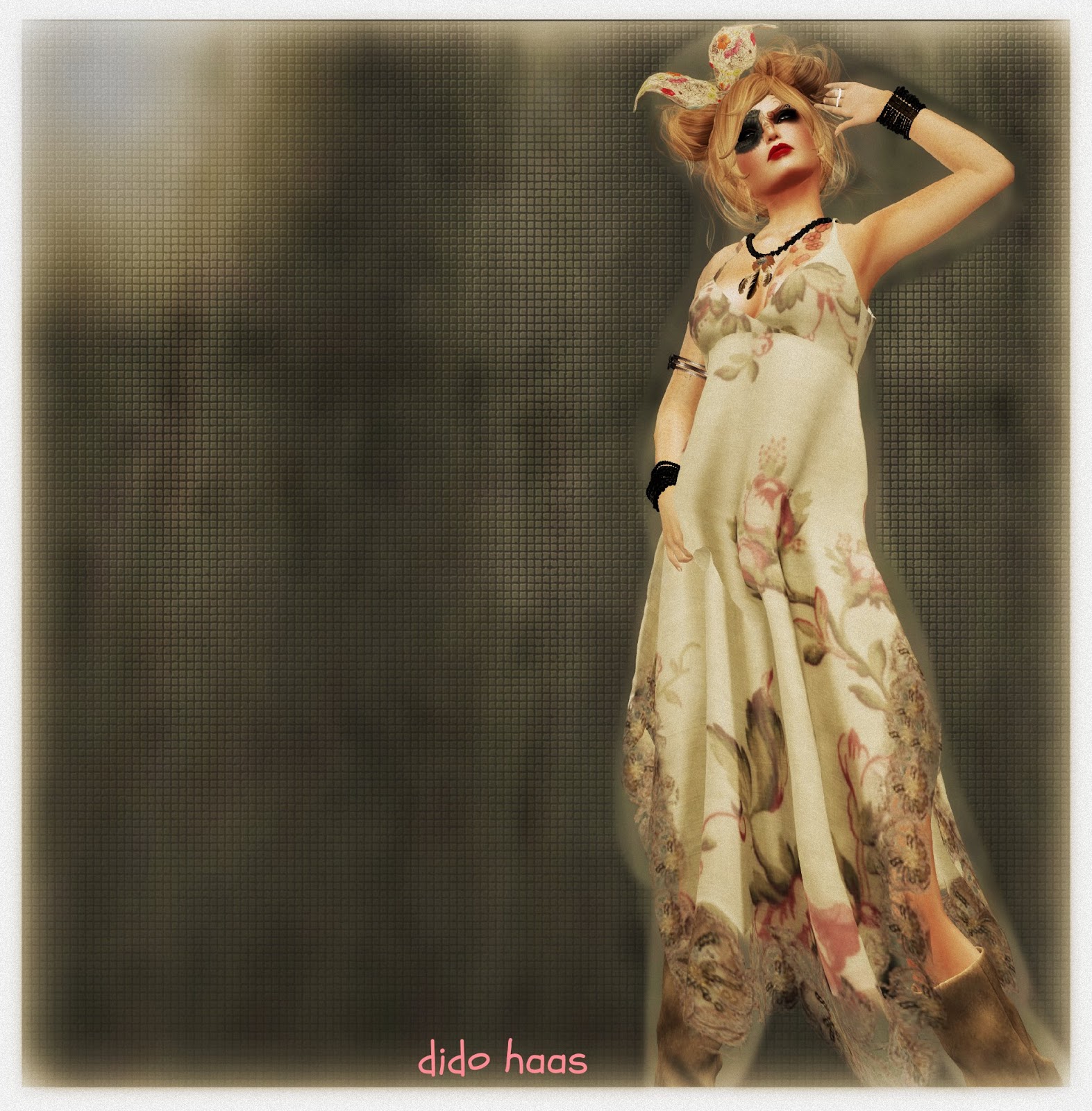 Exploring SL with Dido Veleno dress by Cristine (SLAVE Dressing Room)