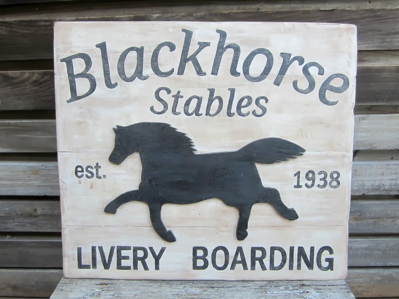 Simply Country Life Vintage Style Handmade Horse Boarding Livery Sign