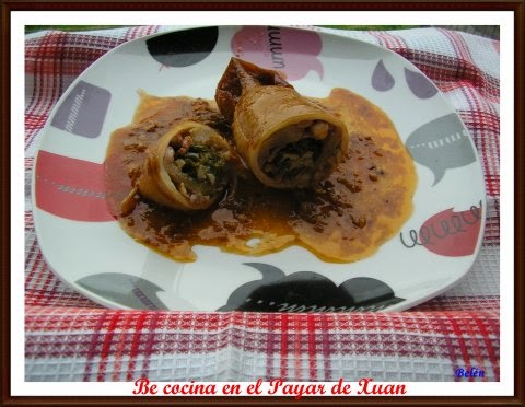 Potarros Rellenos En Salsa De Tomate
