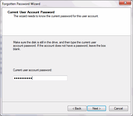 Current Lupa password Windows dengan membuat disk reset password Windows