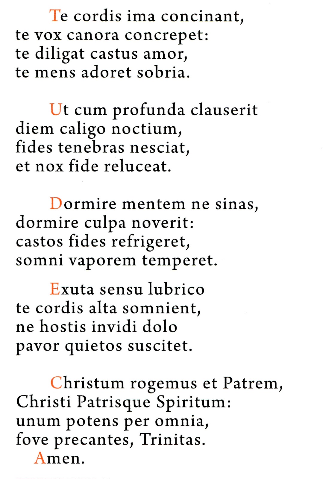 Brunonis Hymnus Deus Creator Vesperae S S Bruno