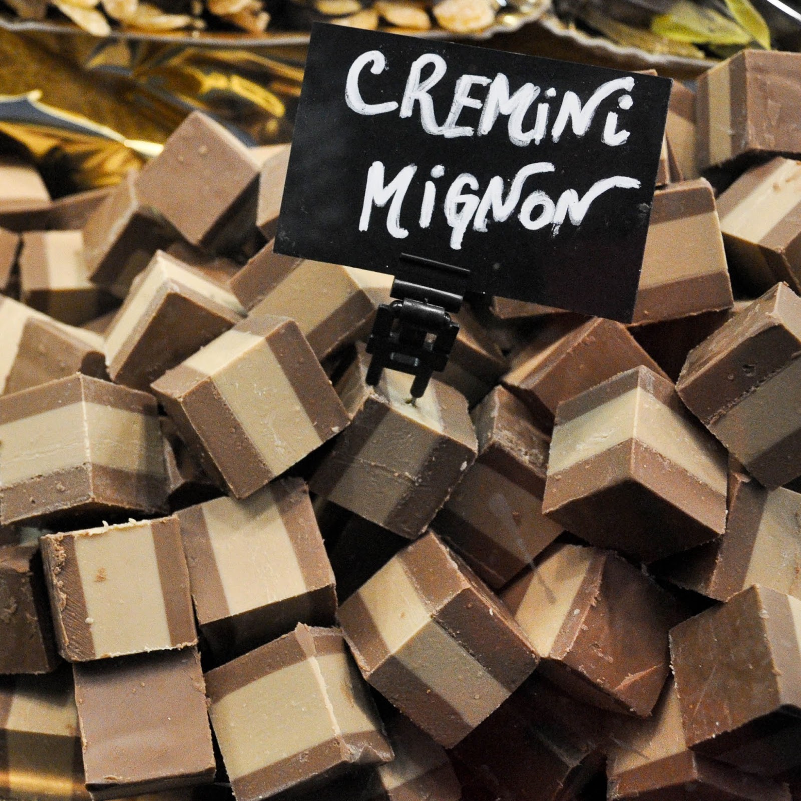 Cubes of cremino, Chocolate Festival, Piazza dei Signori, Vicenza, Veneto, Italy