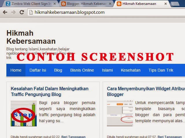 Cara Mengambil Gambar Tampilan Layar(screenshot) komputer