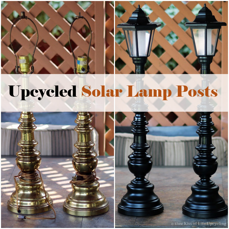 Upcycled Solar Lamp Posts | thee Kiss of Life Upcycling