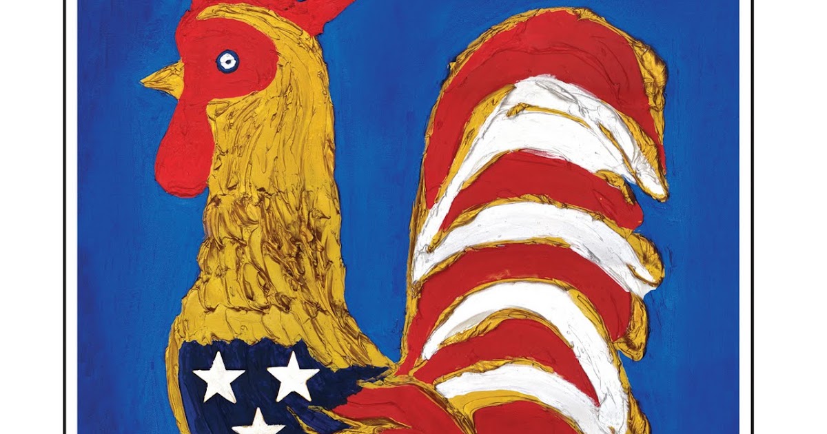 Stephen Rue Art Purchase WYES American Rooster Art today by New