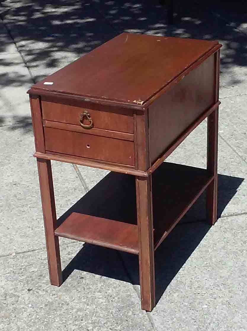 UHURU FURNITURE & COLLECTIBLES SOLD Mahogany End Table with Drawer
