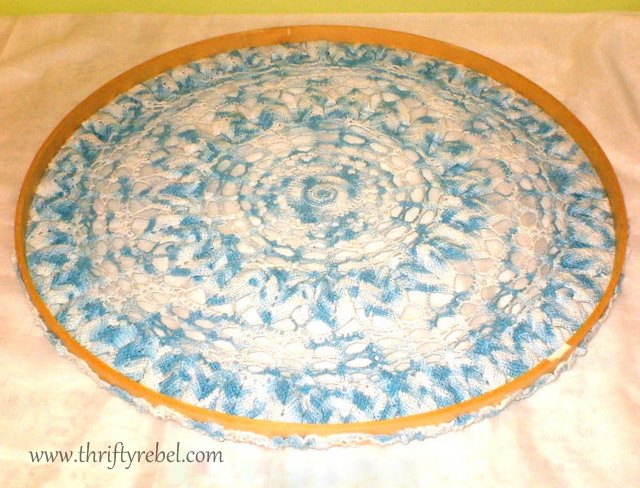 The Thrifty Rebel: Large Painted Doily Wall Art