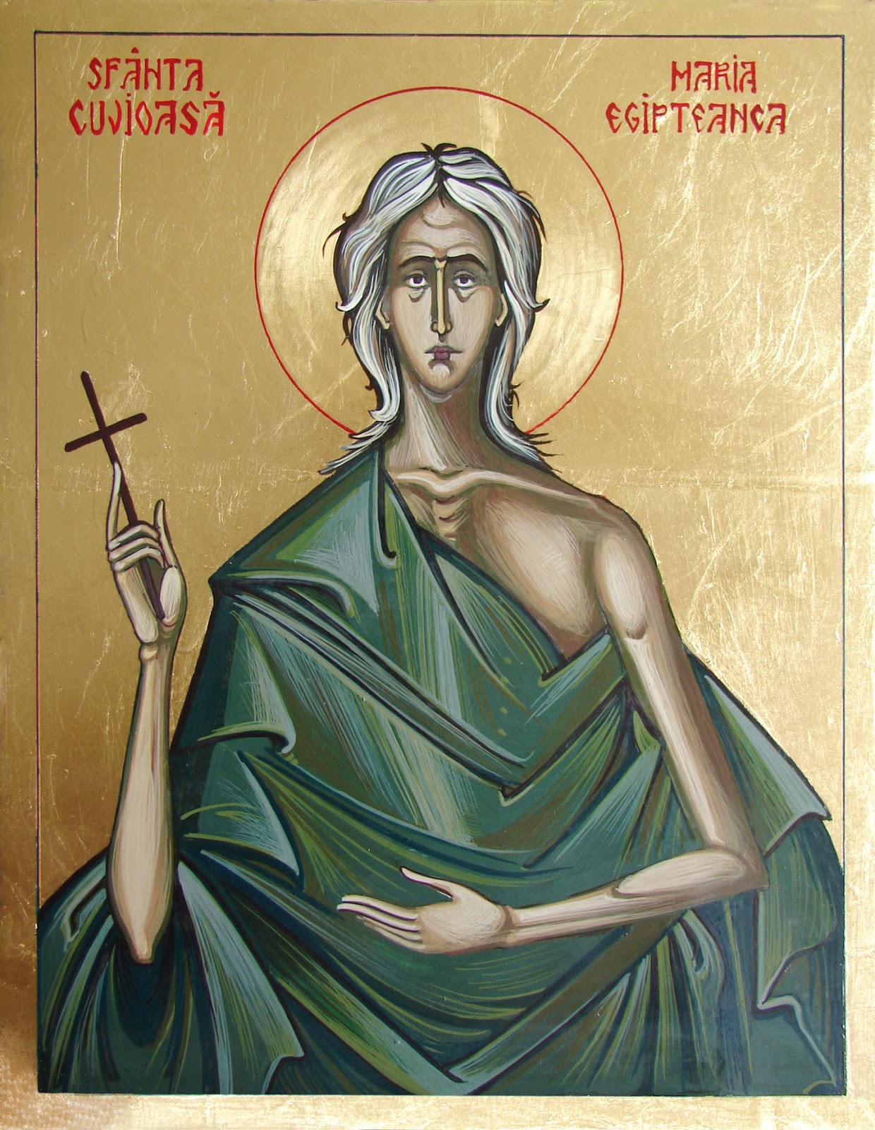 ICONOGRAFIE BIZANTINA SFANTA CUVIOASA MARIA EGIPTEANCA