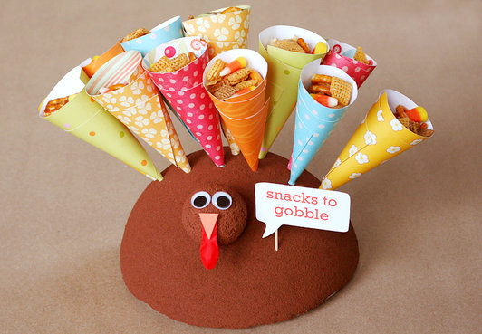 Thanksgiving Turkey Craft Snack display