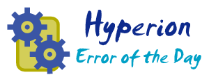 Hyperion Error of the Day