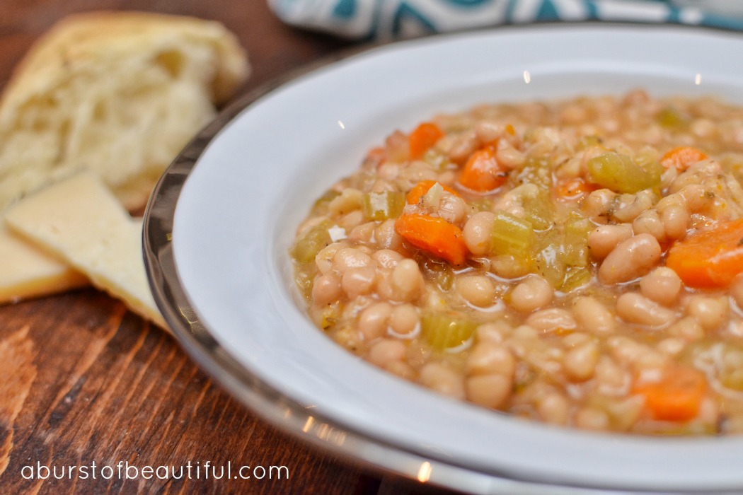 Slow Cooker Navy Bean Soup A Burst of Beautiful