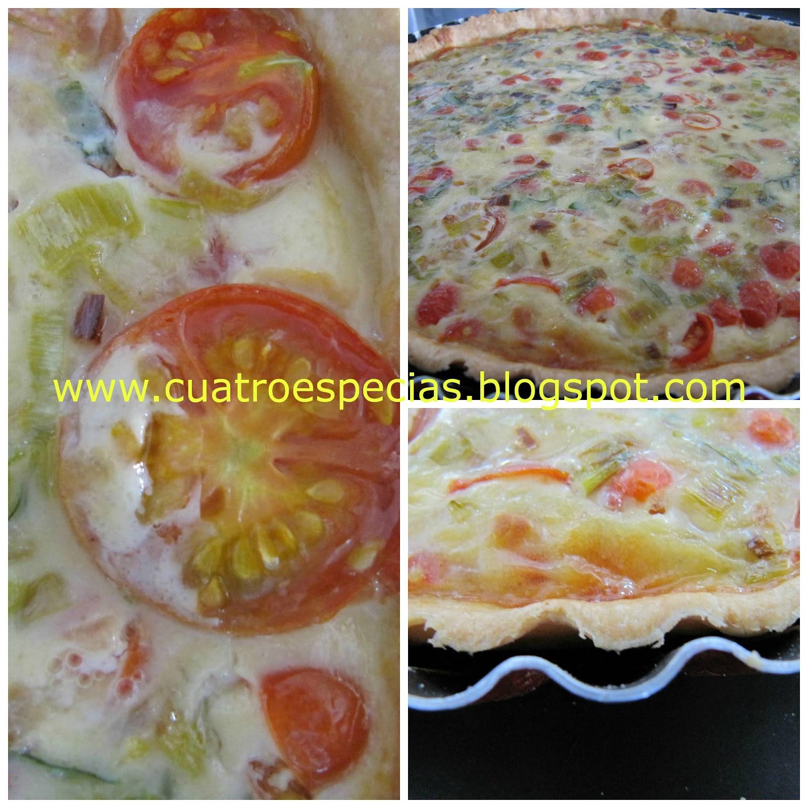 CUATRO ESPECIAS por ELENA ZULUETA DE MADARIAGA QUICHE DE TOMATES