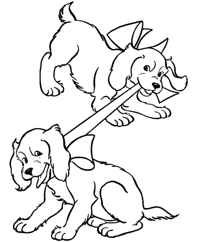 cute Dogs and Puppies Coloring Pages and Coloring Pictures title=