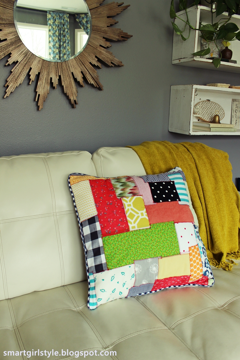 smartgirlstyle How to Sew a Patchwork Accent Pillow (DIY)