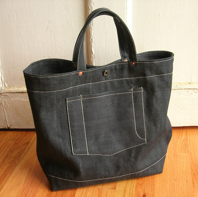 Russell's Shirts Grocery Bag, Japanese Selvedge Denim